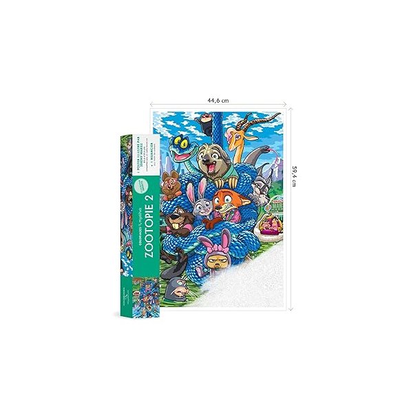 Disney Paint-by-Numbers POSTER/PLAKAT - Zootopie 2 (44,6 � 59,4 cm)