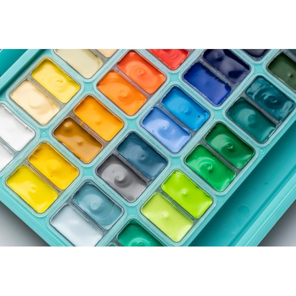 HIMI Twin Cup Jelly Gouache - 48 Farver, Green Case