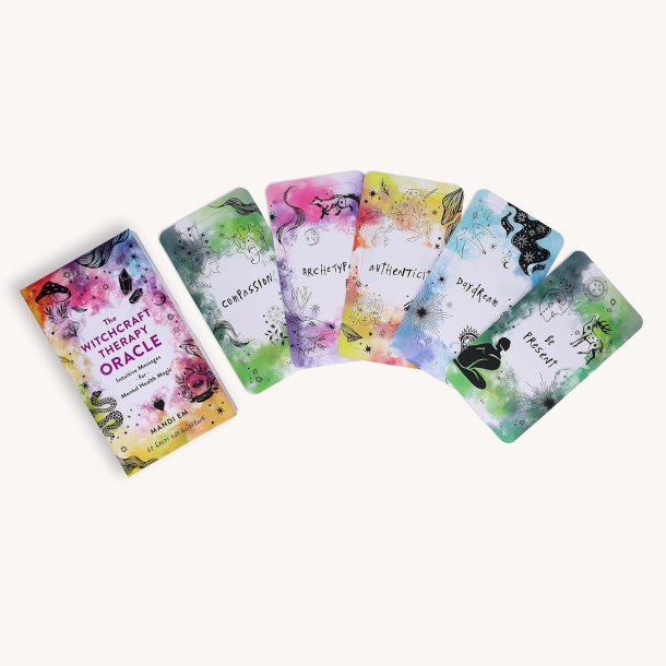 Witchcraft Therapy Oracle Flash Cards Deck Intuitive Messages For Mental Health - Mandi Em - Cards - English Book - Witchcraft