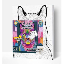Cat paint by numbers 40 x 30cm