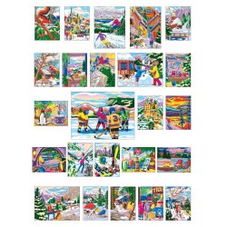 Charming Winter Scenes - Color by number