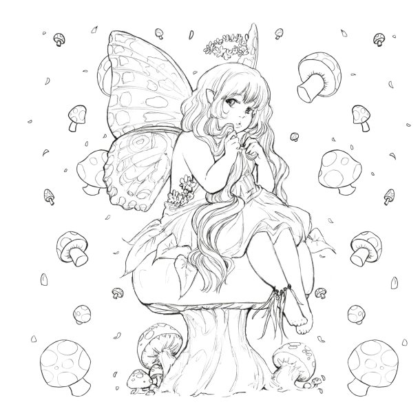 Pop Manga Paint and Ink Coloring Book