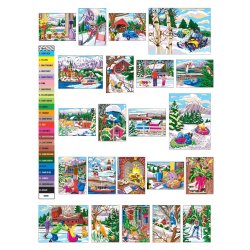 Charming Winter Scenes - Color by number