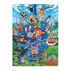 Disney Paint-by-Numbers POSTER/PLAKAT - Zootopie 2 (44,6 � 59,4 cm)