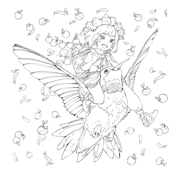 Pop Manga Paint and Ink Coloring Book