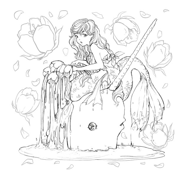 Pop Manga Paint and Ink Coloring Book