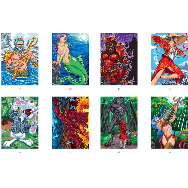 Paint-by-Numbers - Fantasy Worlds