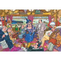 Puslespil "Wasgij Retro, Mystery 9, Great Train Robbery" 1000 Brikker