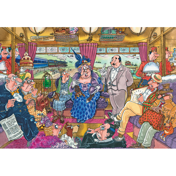 Puslespil "Wasgij Retro, Mystery 9, Great Train Robbery" 1000 Brikker