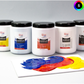 Rosa Akrylmaling 1000ml.