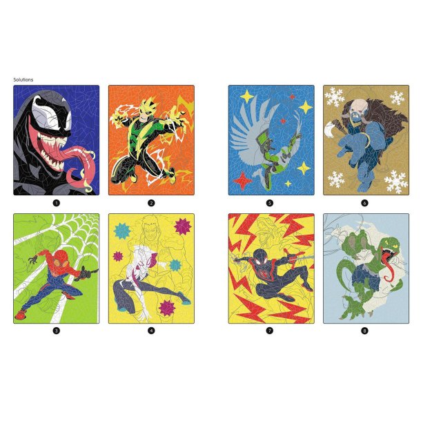 Disney Paint By Numbers, Junior - Spiderman Optical Illusions, Heros vs. Villians - Marvel