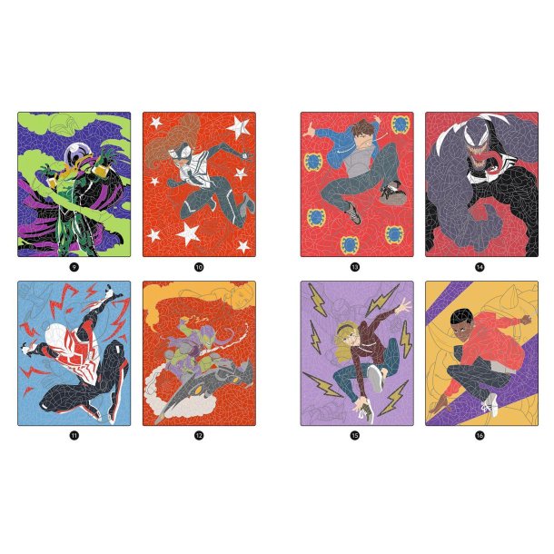 Disney Paint By Numbers, Junior - Spiderman Optical Illusions, Heros vs. Villians - Marvel