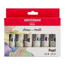 Amsterdam Akrylmaling, Pearl, 6x20 ML.