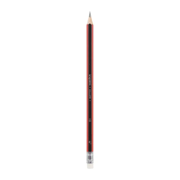 Bruynzeel HB-grafitblyanter med viskel�der � sort/r�d