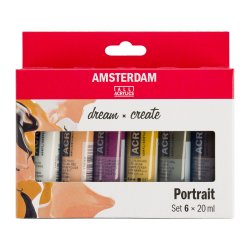 Amsterdam Akrylmaling, Portrait, 6x20 ML.