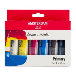 Amsterdam Akrylmaling, Primary, 6x20 ML.