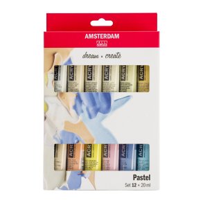 Amsterdam Akrylmaling, Pastel, 12x20 ML.