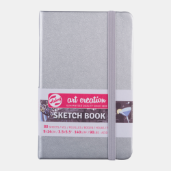 Hardcover Sketchbook - Shiny Silver