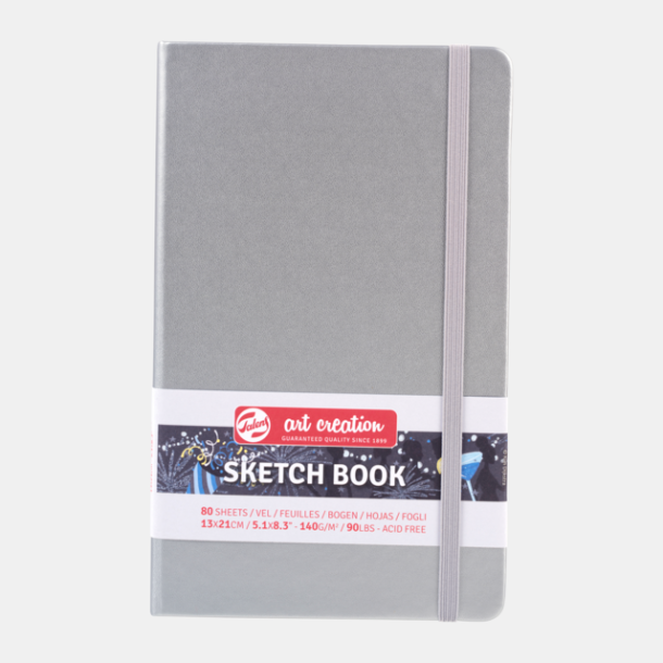 Hardcover Sketchbook - Shiny Silver
