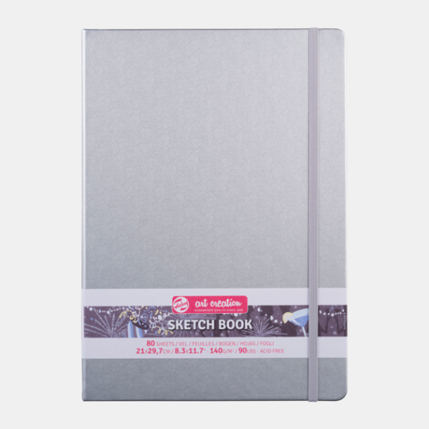 Hardcover Sketchbook - Shiny Silver