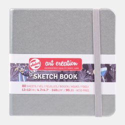 Hardcover Sketchbook - Shiny Silver