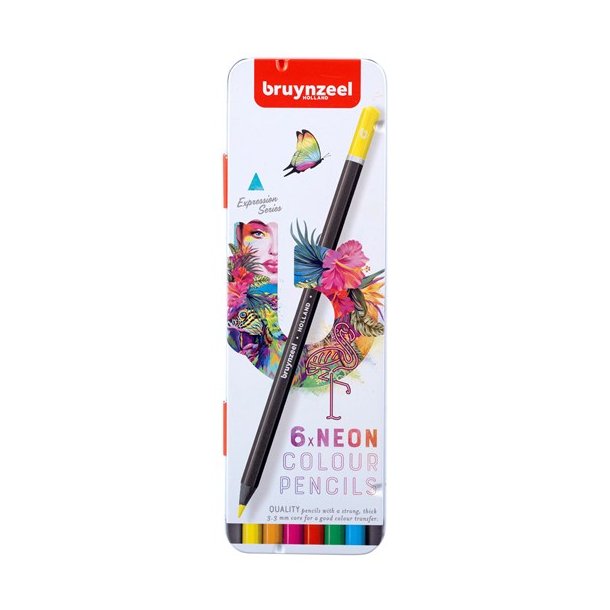 Bruynzeel Expression Farveblyanter Neon 6-Pak