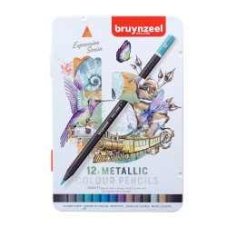 Bruynzeel Expression Farveblyanter Metallic 12-Pak