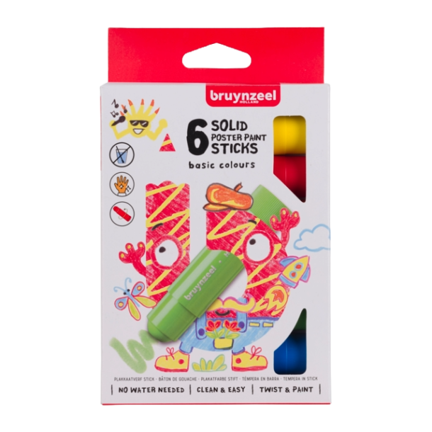 "Twister" Tegne Stift - Basis, 6-Pak