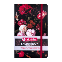 Hardcover Sketchbook - Still Life with Flowers in a Glass Vase