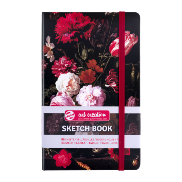 Hardcover Sketchbook - Still Life with Flowers in a Glass Vase