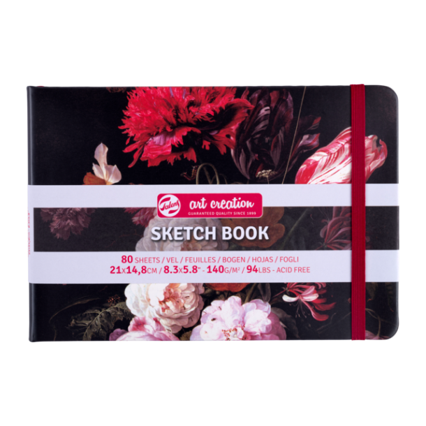 Hardcover Sketchbook - Still Life with Flowers in a Glass Vase