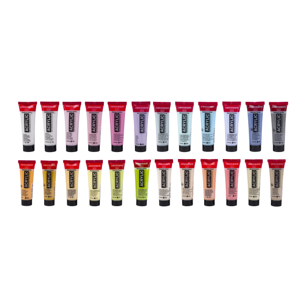 Amsterdam Akrylmaling, Soft Colors, 24x20 ML.