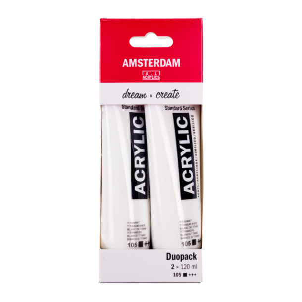 Happy Hour 2 for 1 - Amsterdam Akrylmaling Titanium White 120 ml.