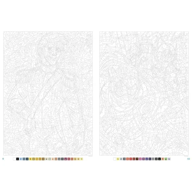 Disney Paint-by-Number - prinsesser og prinser - 48 stk. Akryltusch Pakke