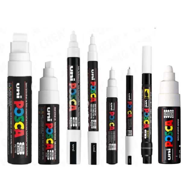 Posca Hvid Sortiment (1x8)