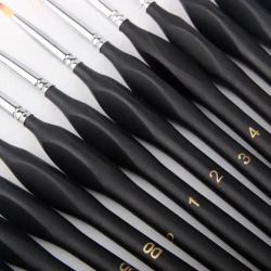 Penselst m. komfortgreb 9-Pak - Rund