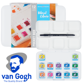 Van Gogh Akvarel - Pocketbox 12-Pan St Vibrant Colors