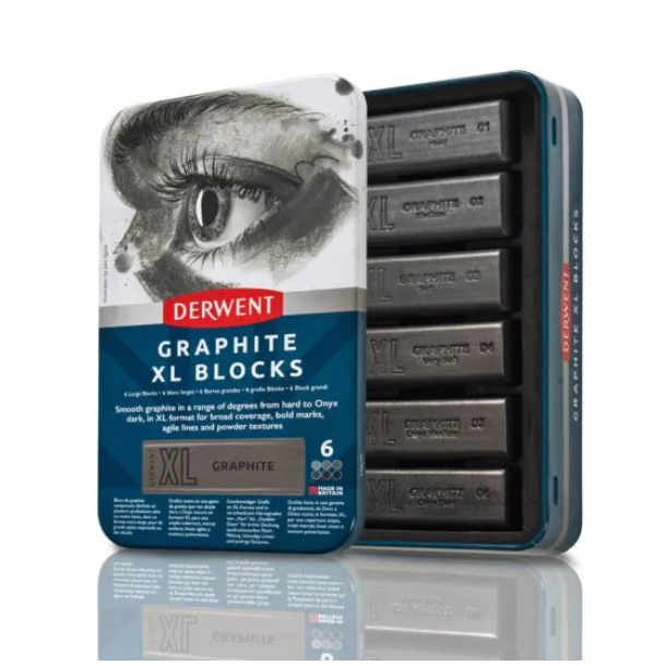 Derwent Graphite XL Blocks, 6-Pak
