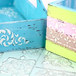 ROSA Talent Reusable Stencil "Flowers U31" 13x20cm