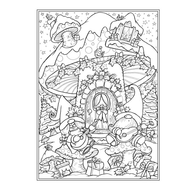 Christmas Gnomes - Coloring Book