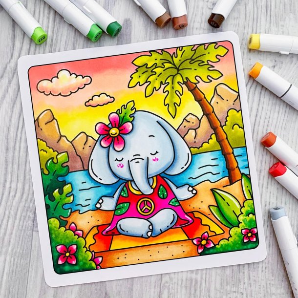 Cozy Island - Sd og Hyggelig Malebog