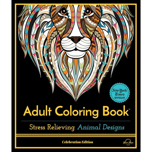 Stress Relieving Animal Designs: Adult Coloring Book