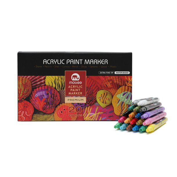 Mobee - Akryltusch Extra Fine Tip 20-Pak