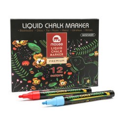 Mobee - Chalk markers Premium 12-Pak