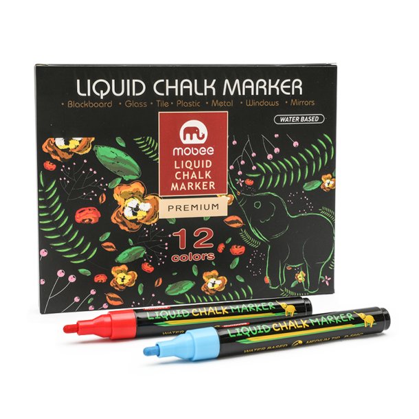 Mobee - Chalk markers Premium 12-Pak