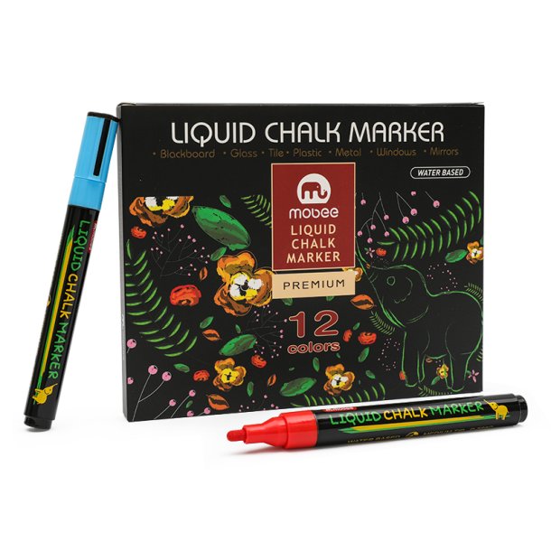 Mobee - Chalk markers Premium 12-Pak