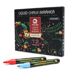 Mobee - Chalk markers Premium 12-Pak