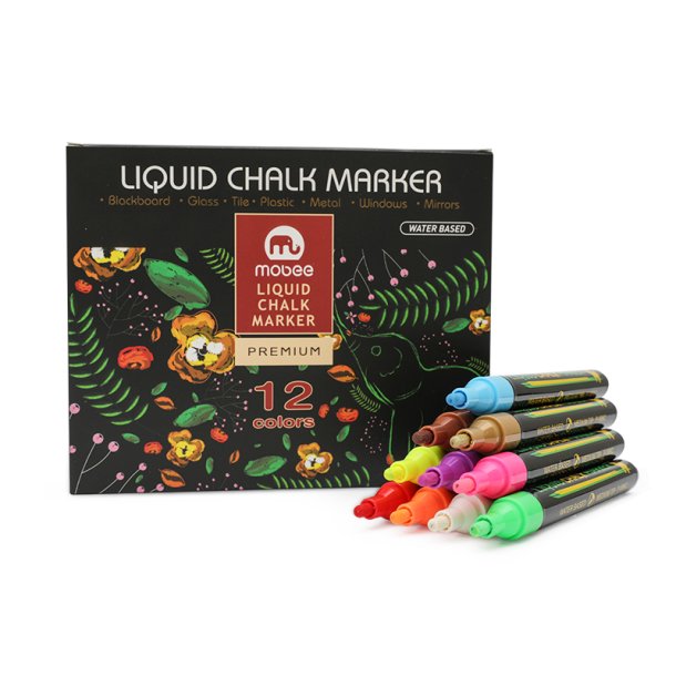 Mobee - Chalk markers Premium 12-Pak