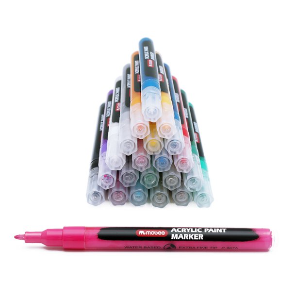 Mobee - Akryltusch Extra Fine Tip 20-Pak