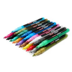 Mobee Stenmalingspakke - Akryltusch 20-Pak Extra fine tip + Lak